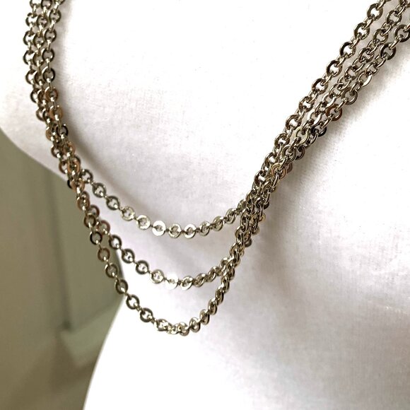 Vtg Elegant Anne Klein 2-3 Strand Long Necklace - Picture 5 of 10